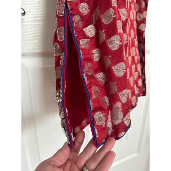 Vintage Anna Corinna tunic sheer sleeves beaded and gemstones small - Picture 12 of 13